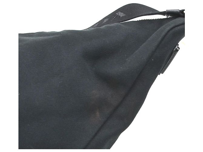 Borsa a tracolla Prada in tela nera Nero - vista 12
