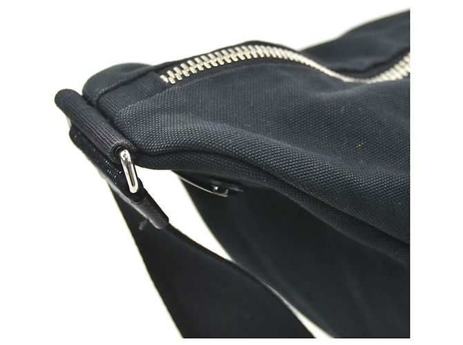 Borsa a tracolla Prada in tela nera Nero - vista 6