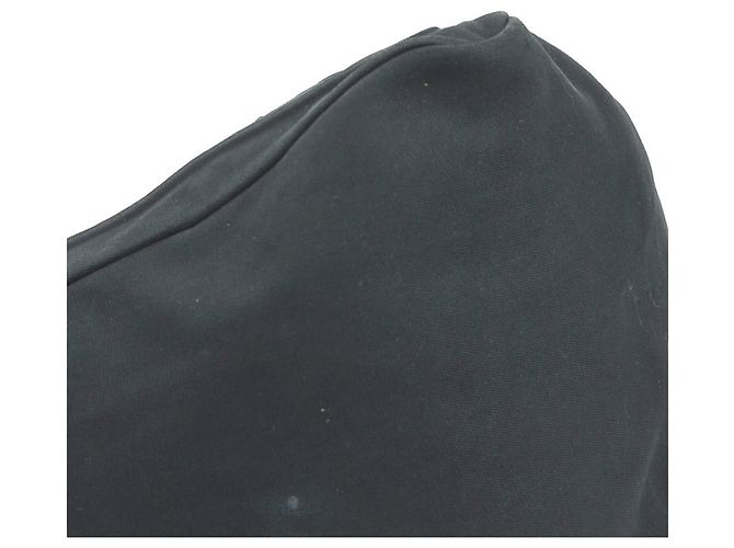 Borsa a tracolla Prada in tela nera Nero - vista 7