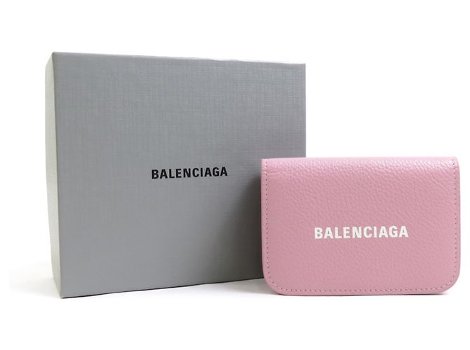 Portafoglio Tri-fold Balenciaga in pelle rosa - vista 8