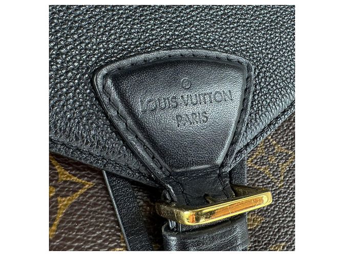 Zaino Louis Vuitton Monogram Montsouris NM PM Nero Monogramma - vista 12