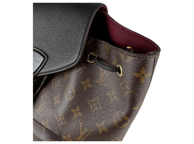 Zaino Louis Vuitton Monogram Montsouris NM PM Nero Monogramma - vista 6
