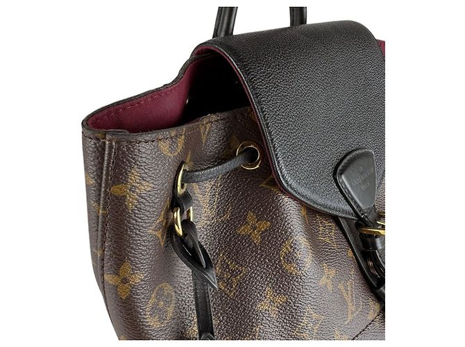 Zaino Louis Vuitton Monogram Montsouris NM PM Nero Monogramma - vista 7