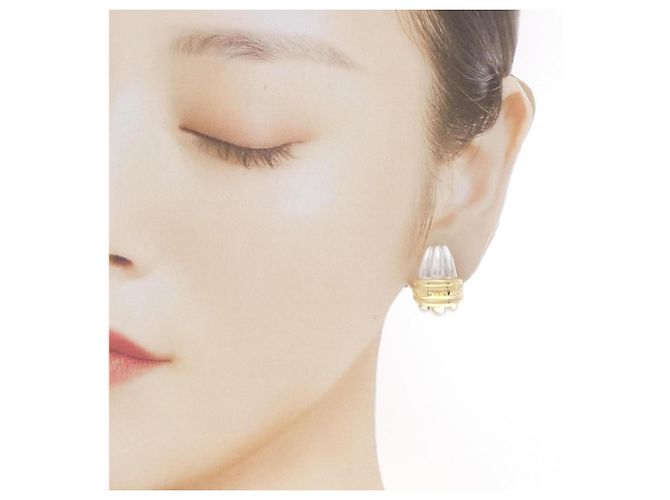 Orecchini a clip Tiffany & Co. in oro giallo 925/750 e argento - vista 4
