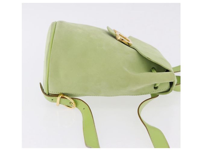 Salvatore Ferragamo Gancini Suede Verde - vista 3
