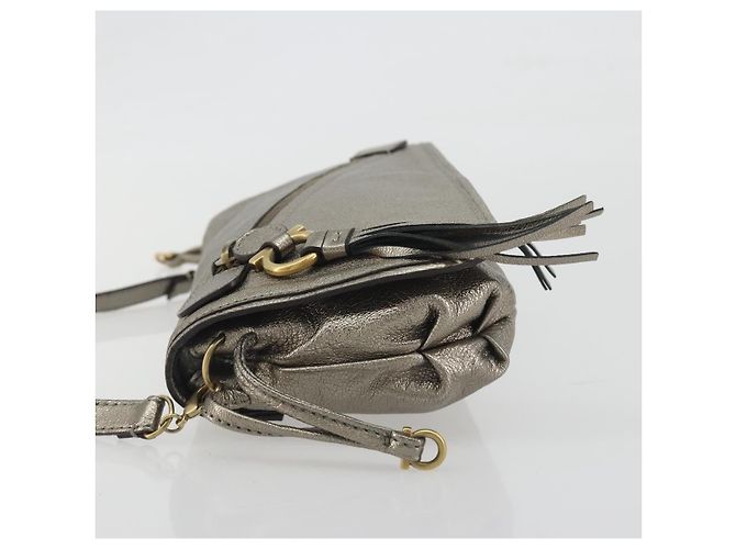 Salvatore Ferragamo Gancini Leather Argento - vista 4