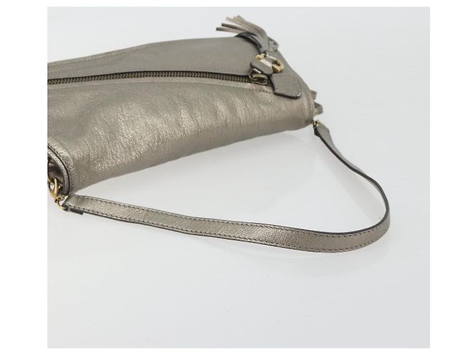 Salvatore Ferragamo Gancini Leather Argento - vista 7