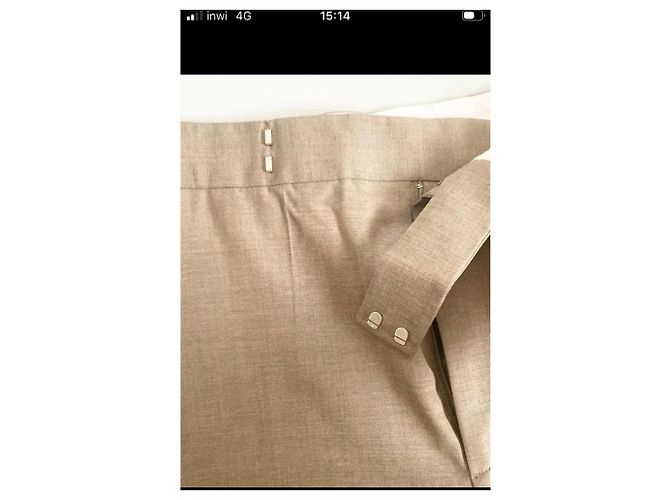 Céline Calças Celine em lã e cashmere Bege - vista 10