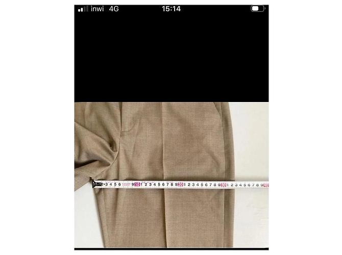Céline Calças Celine em lã e cashmere Bege - vista 14