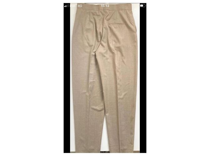 Céline Calças Celine em lã e cashmere Bege - vista 3