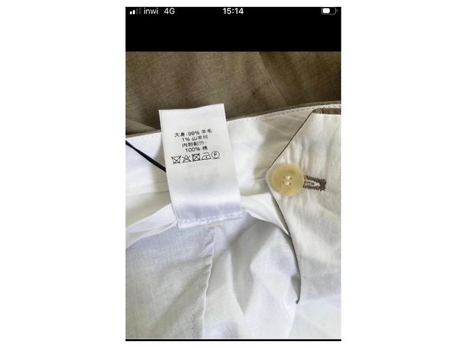 Céline Calças Celine em lã e cashmere Bege - vista 8