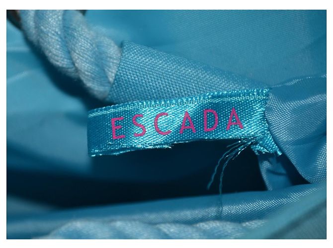 Escada zweifarbige Canvas-Tasche Pink Blau - Ansicht 8