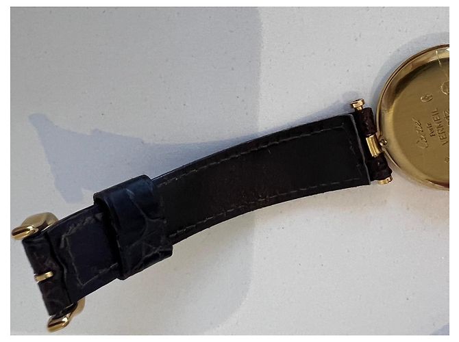 Cartier Trinity Quartz Uhr Braun Weiß Golden - Ansicht 13