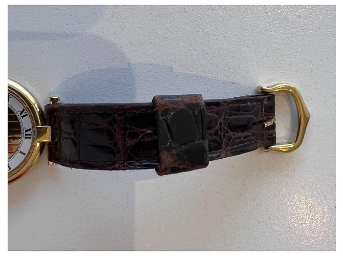 Cartier Trinity Quartz Uhr Braun Weiß Golden - Ansicht 16