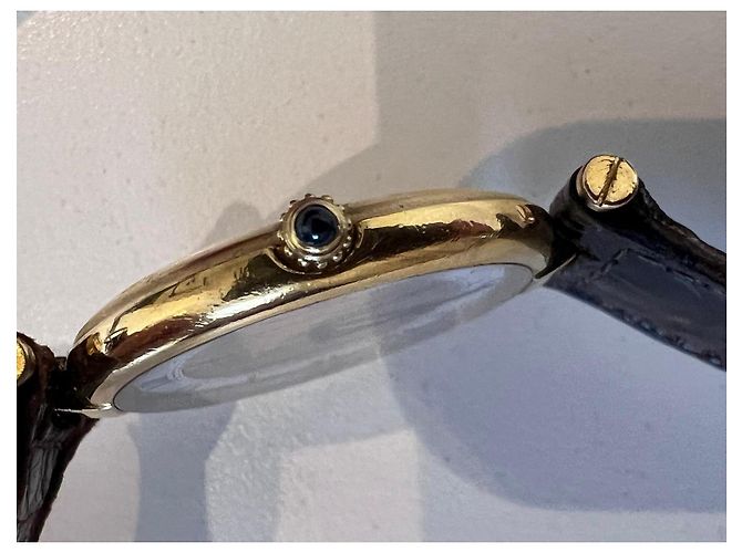 Cartier Trinity Quartz Uhr Braun Weiß Golden - Ansicht 8