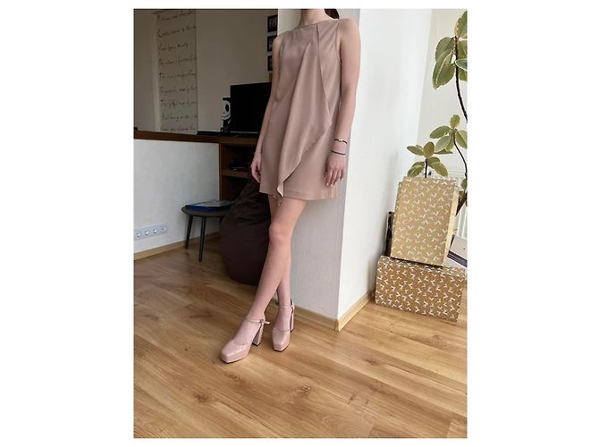 Vestido sin mangas beige Tibi New York - vista 5