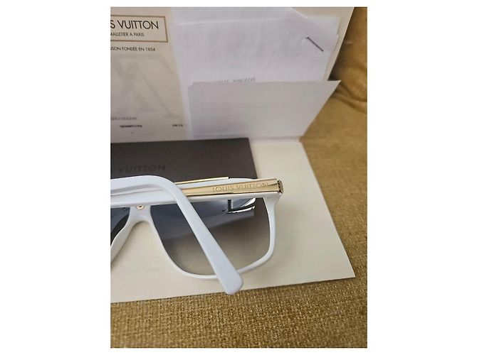 Occhiali da sole Louis Vuitton Attitude Aviator Bianco D'oro - vista 10