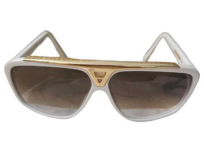 Occhiali da sole Louis Vuitton Attitude Aviator Bianco D'oro - vista 2