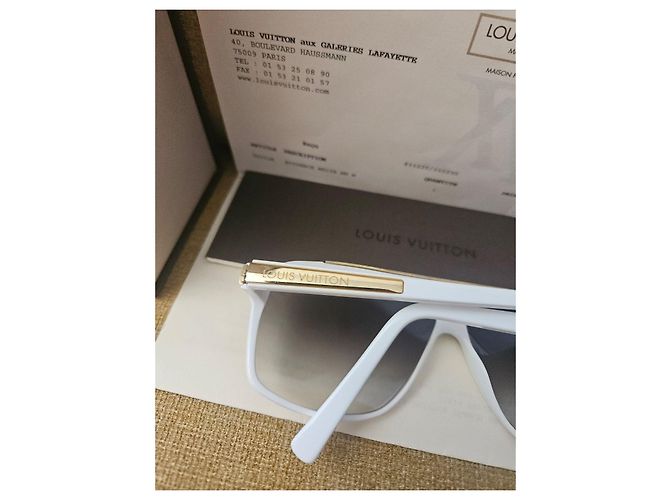 Occhiali da sole Louis Vuitton Attitude Aviator Bianco D'oro - vista 9