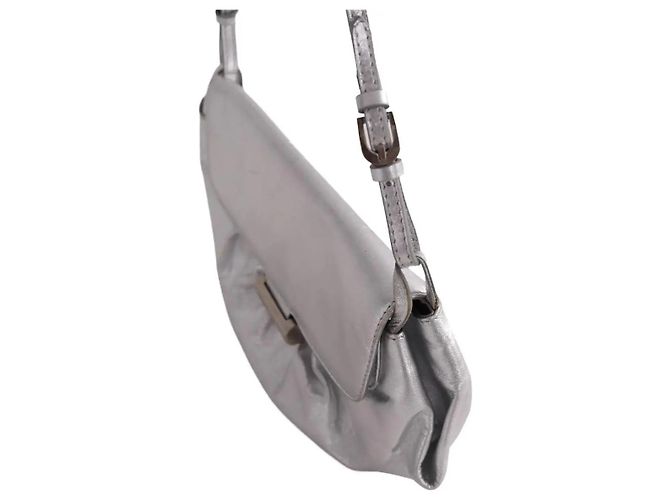 Borsa a tracolla Jimmy Choo in pelle argento - vista 2