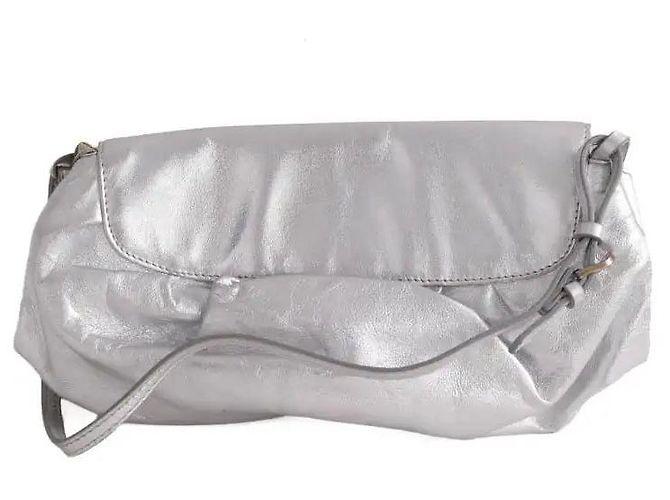 Borsa a tracolla Jimmy Choo in pelle argento - vista 3