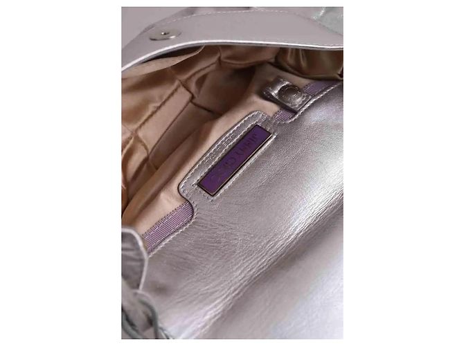 Borsa a tracolla Jimmy Choo in pelle argento - vista 5