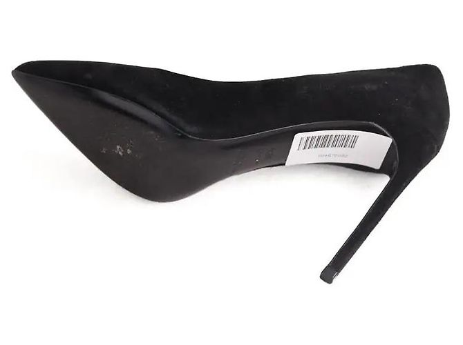 Tacchi Saint Laurent in camoscio nero - vista 7