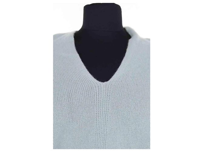Poncho Eric Bompard de cashmere verde - vista 2
