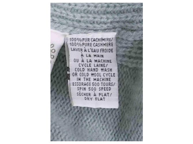 Poncho Eric Bompard de cashmere verde - vista 6