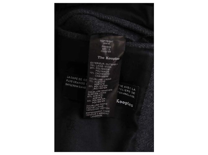 Abrigo de lana gris The Kooples - vista 6