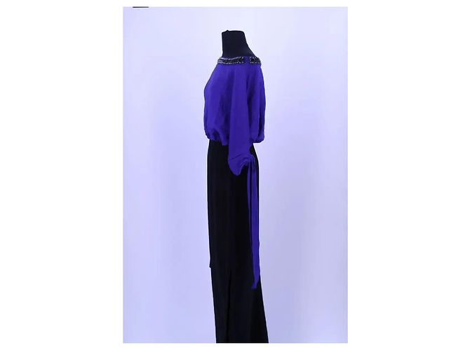 Paule Ka Blaues Seidenkleid - Ansicht 3