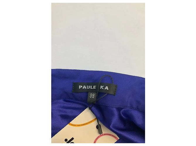 Paule Ka Blaues Seidenkleid - Ansicht 5