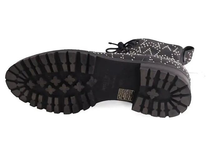 Stivaletti stringati in pelle nera Jimmy Choo Nero - vista 6