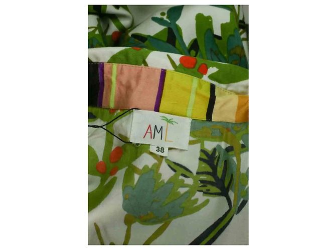 Autre Marque Vestido de seda verde AML Paris - vista 5