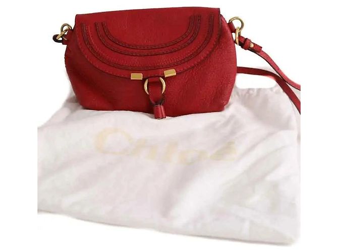 Borsa a tracolla Chloé in pelle rossa Rosso - vista 6