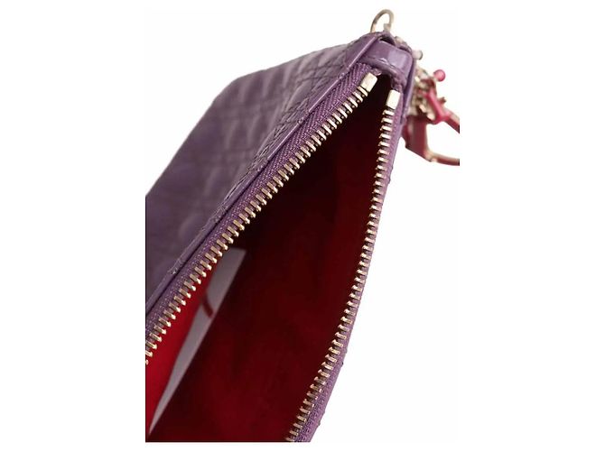 Bolso de mano Dior de cuero violeta Púrpura - vista 4