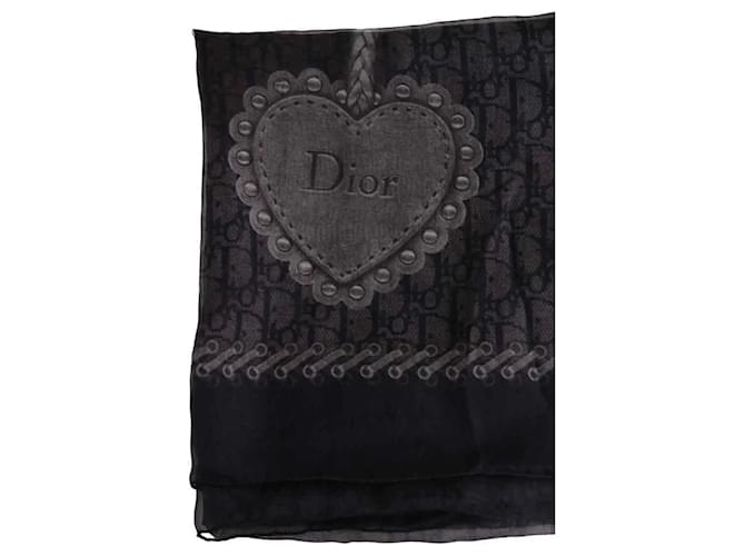 Dior Seidenschal Schwarz - Ansicht 2