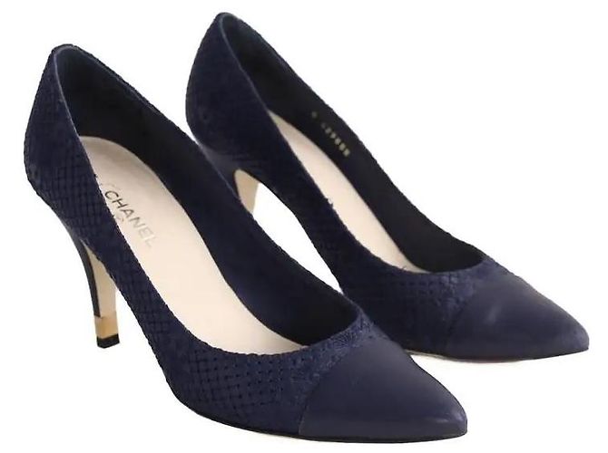 Chanel Navy blue heels - view 3