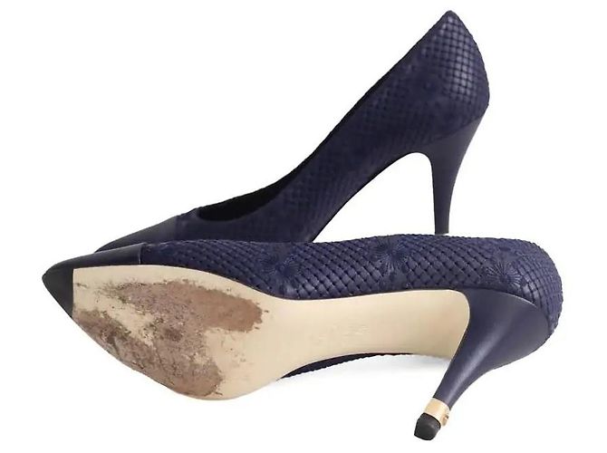 Chanel Navy blue heels - view 6