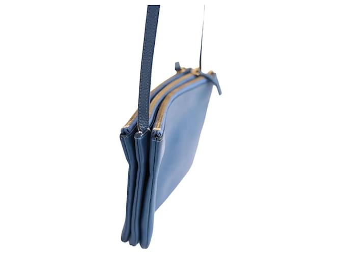 Borsa a tracolla in pelle blu Céline - vista 2