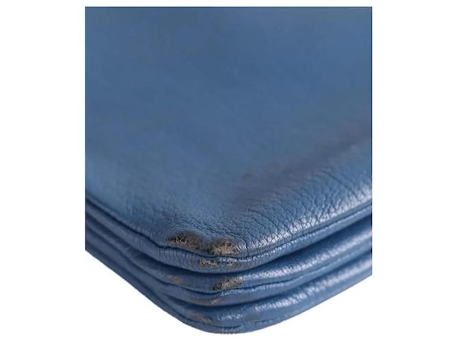 Borsa a tracolla in pelle blu Céline - vista 5