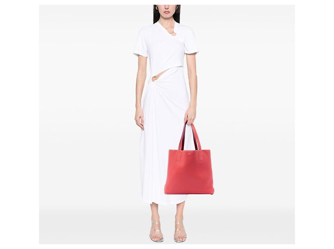 Borsa Tote Hermès Clemence Double Sens 36 Rossa Rosso - vista 6
