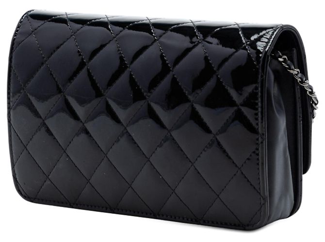 Bolsa crossbody Chanel Quilted Patent Golden Class Wallet on Chain preta Preto - vista 2