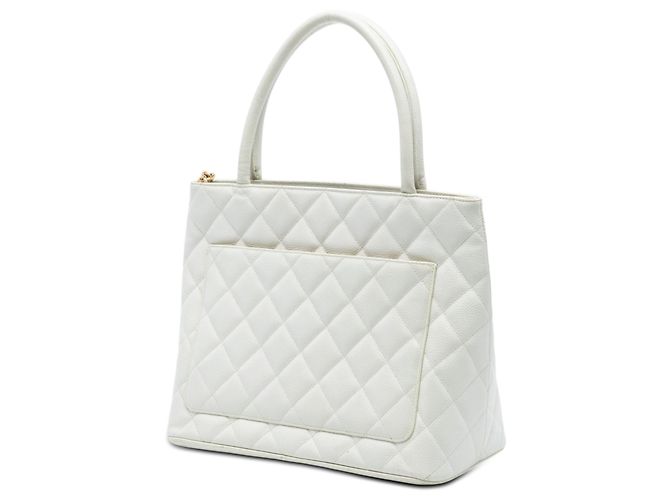 Tote Chanel Caviar Medallion Bianca Bianco - vista 2