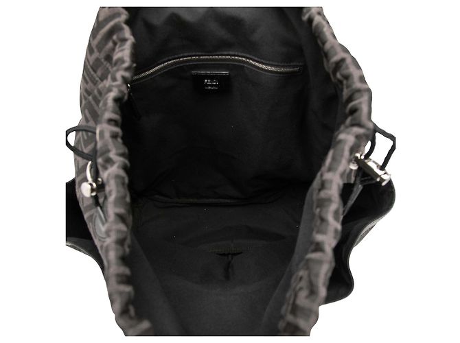 Fendi Large FF Jacquard Strike Rucksack Grau - Ansicht 4