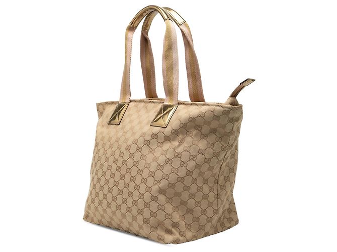 Tote Gucci GG Canvas Web beige - vista 2