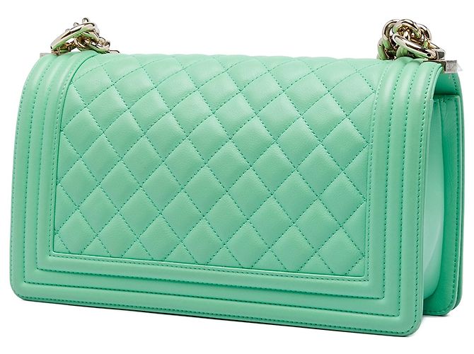 Borsa a tracolla Chanel Boy Flap in vitello matelassé, Old Medium, Verde - vista 2