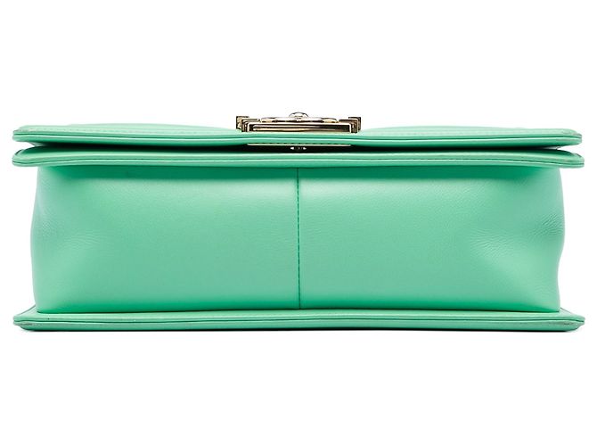 Borsa a tracolla Chanel Boy Flap in vitello matelassé, Old Medium, Verde - vista 3