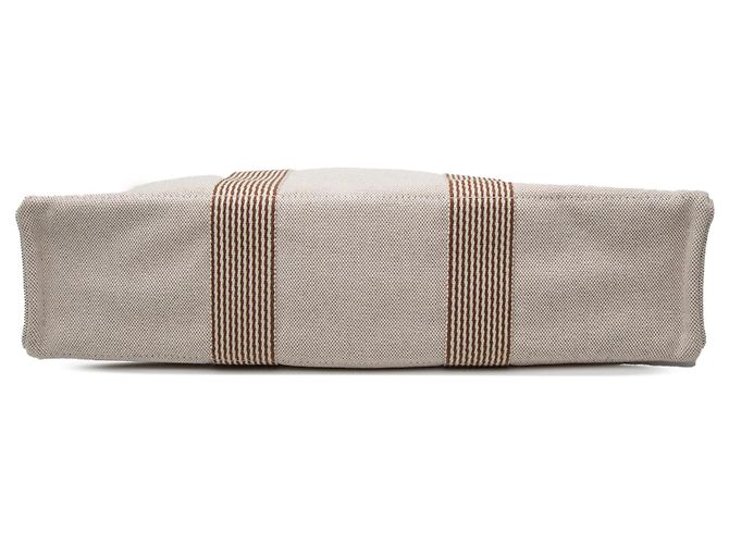 Borsa Tote Hermès Fourre Tout MM in tela beige - vista 3