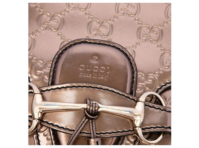 Borsa a tracolla Gucci Large Guccissima Emily Marrone - vista 5